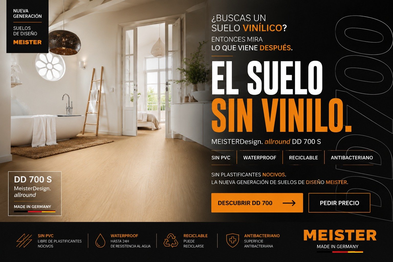 MEISTERDesign allround DD 700 S, suelo de diseño sin PVC en MEISTER Almería